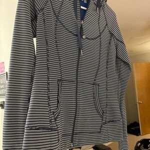 Athleta Fleece Lined Strength Hoodie - stripe